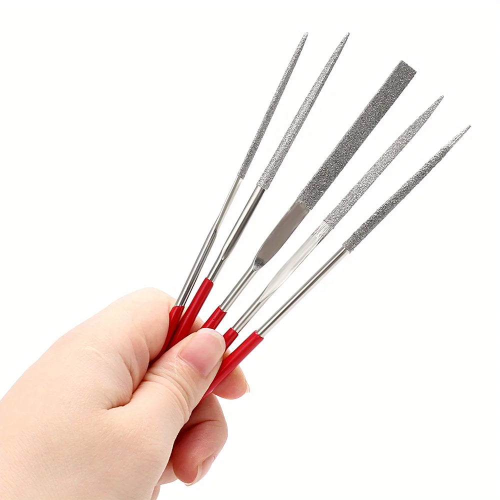 10-Piece Diamond Needle File Set for Precision Crafting - Perfect for Jewelry, Metal, Wood, and More!