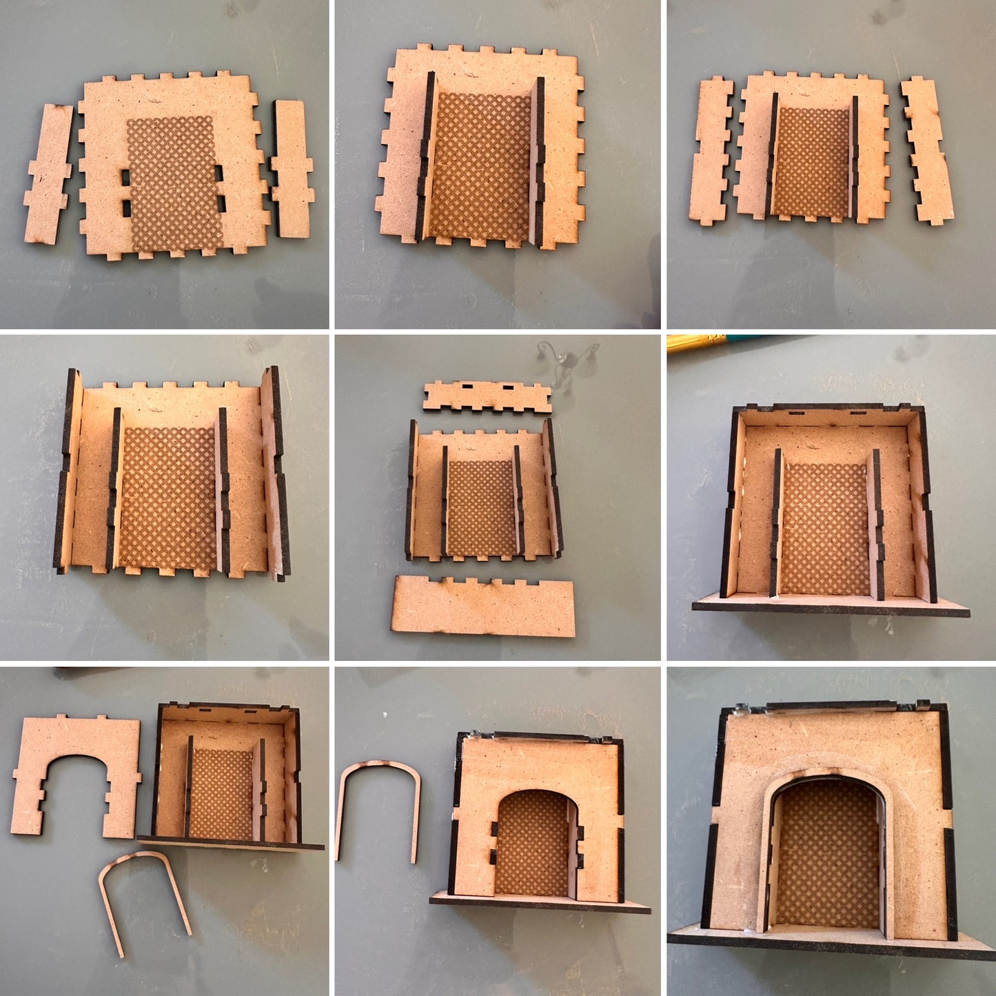 DIY Fireplace Kit for Dollhouse, frame art and Dioramas - 1:12 Scale