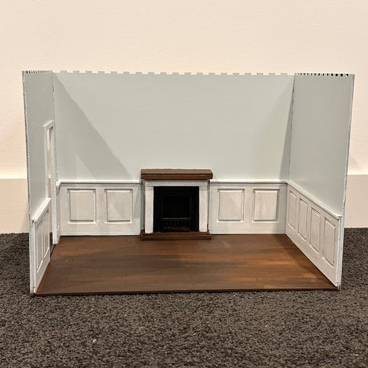 The Deluxe Bedroom Package - 1:24 Room box with fireplace and wall panels