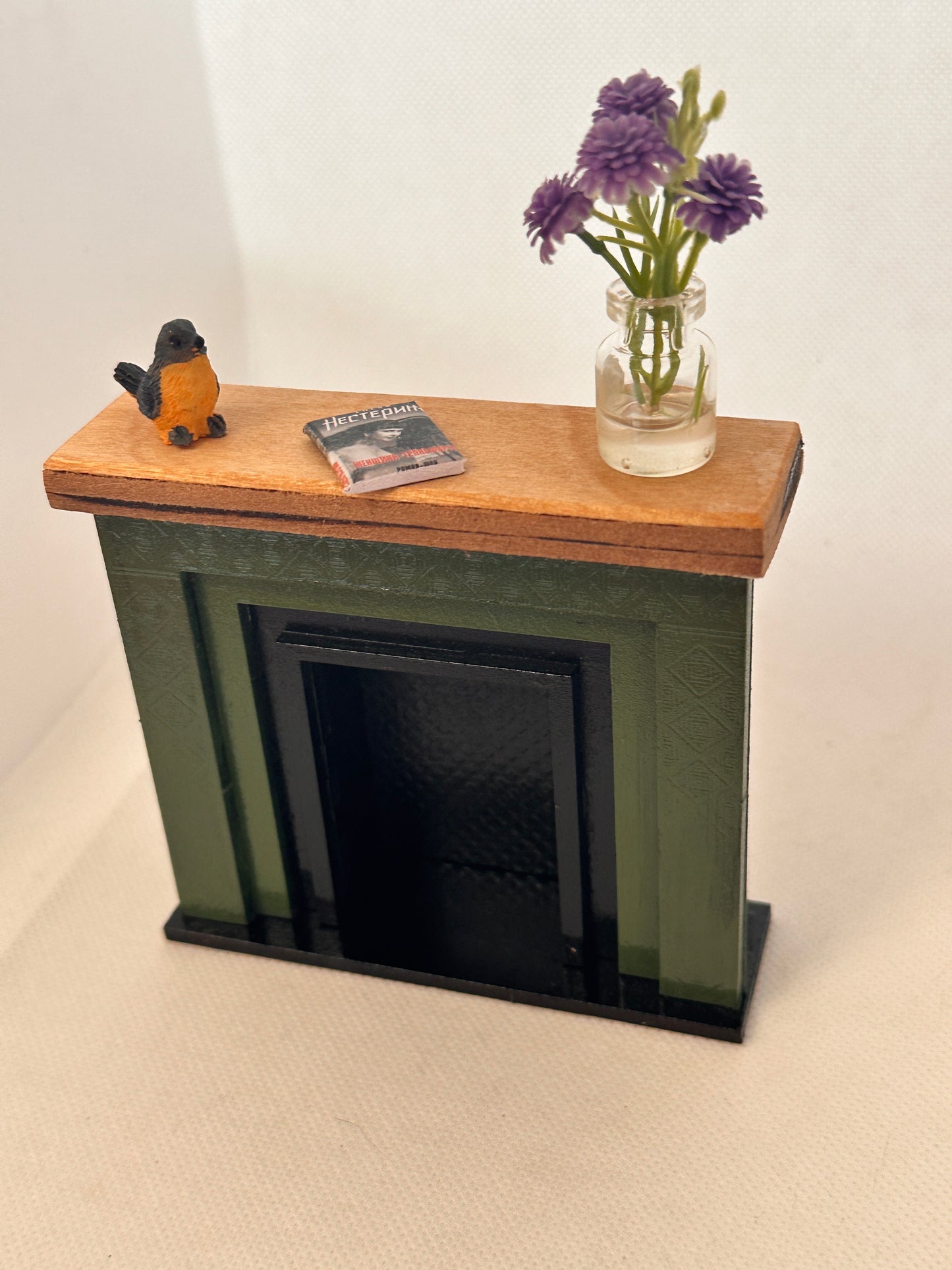 DIY Fireplace Kit for Dollhouse, frame art and Dioramas - 1:12 Scale