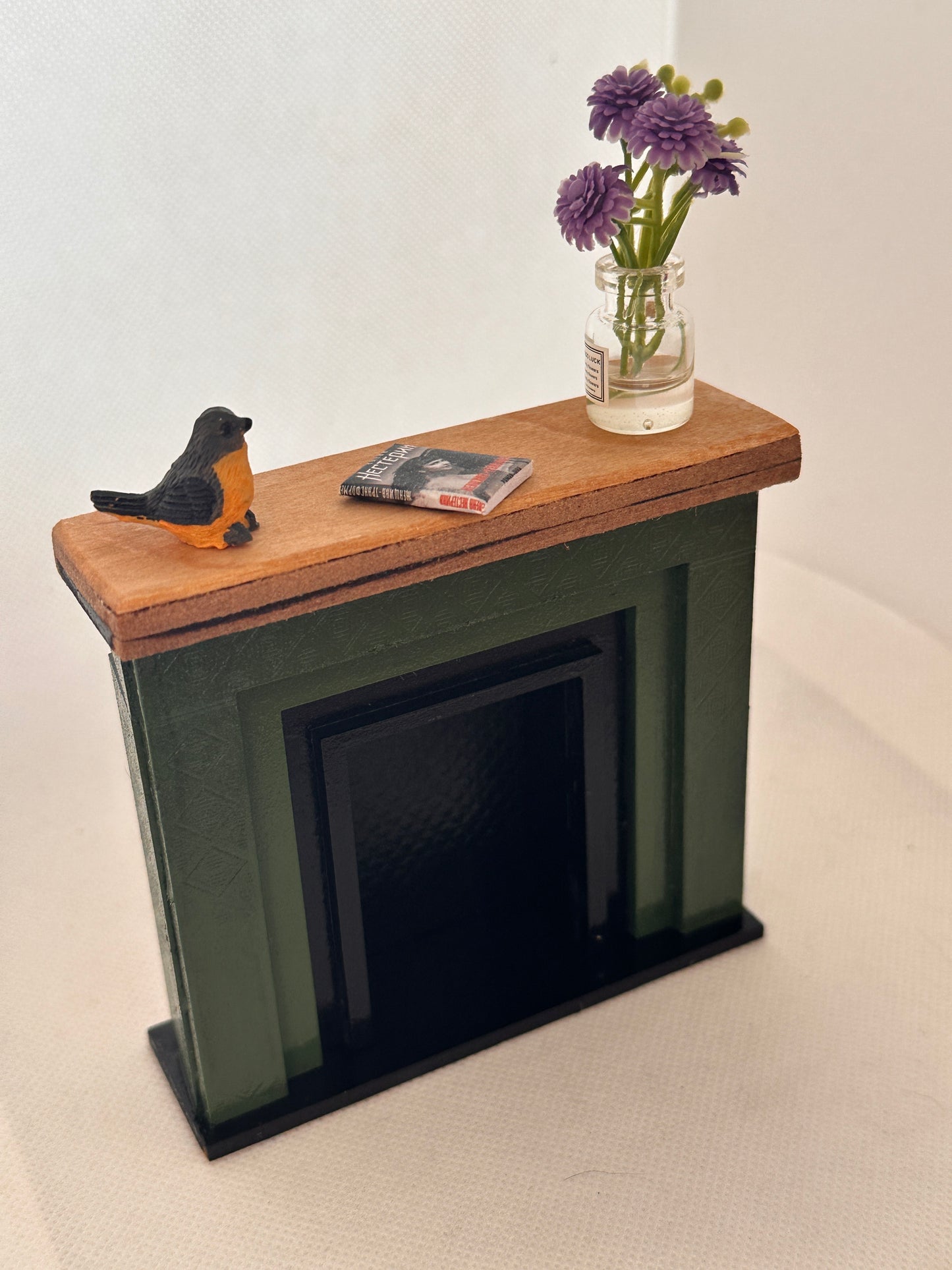 DIY Fireplace Kit for Dollhouse, frame art and Dioramas - 1:12 Scale