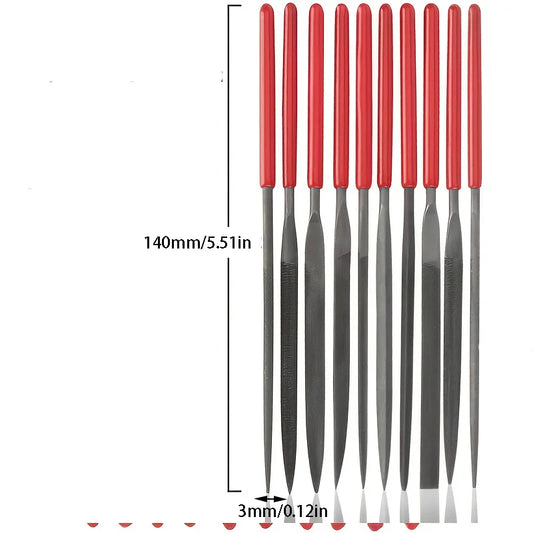 10-Piece Diamond Needle File Set for Precision Crafting - Perfect for Jewelry, Metal, Wood, and More!
