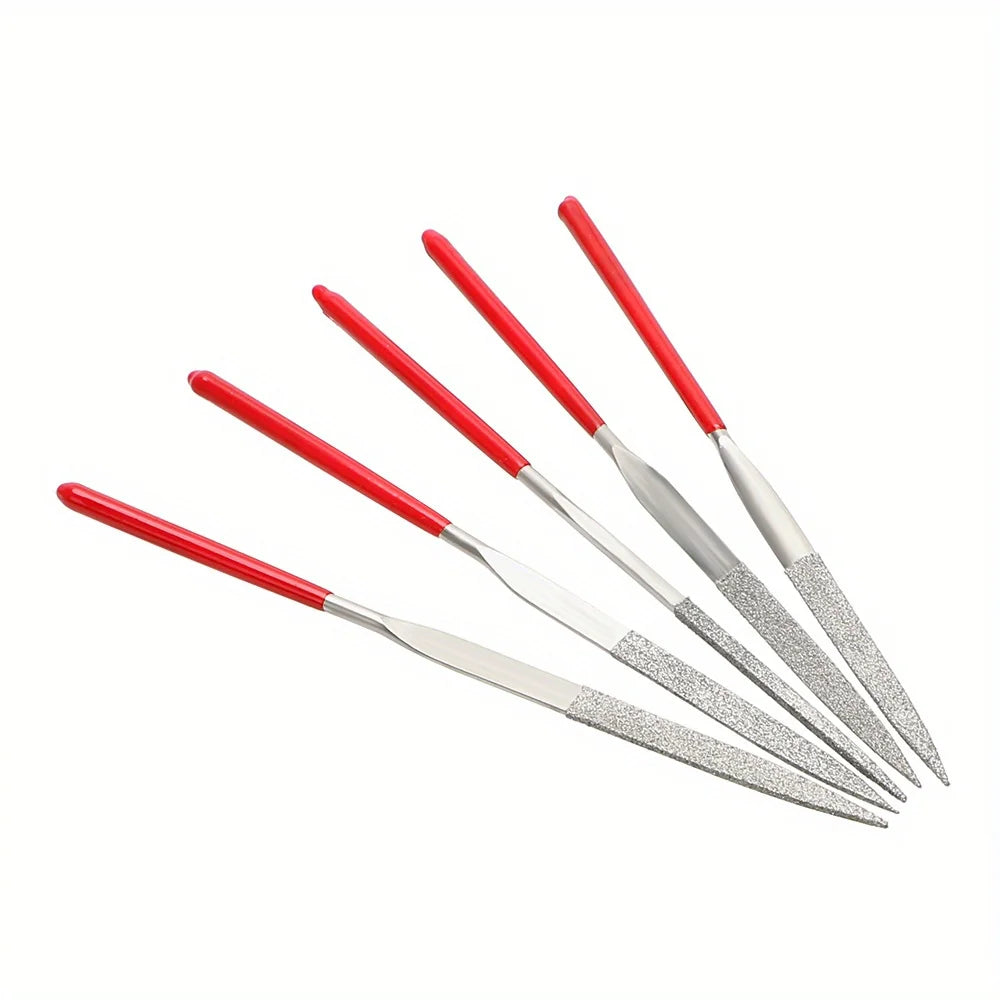 10-Piece Diamond Needle File Set for Precision Crafting - Perfect for Jewelry, Metal, Wood, and More!