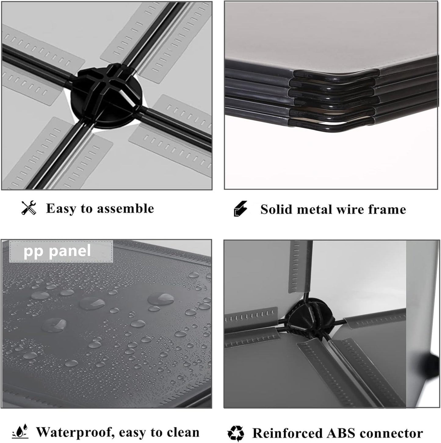 Stylish Grey Cube Storage Organizer - 12 Versatile Shelves for Home and Office